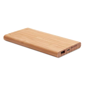Powerbank Bambusowy z ładowarką indukcyjną 6000mAh
