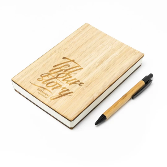 Notes w bambusowej oprawie Lorca, brązowy