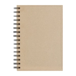 Spiralowany Notes z logo firmy w linie Natal, beżowy