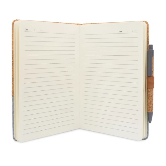 Elegancki notes z nadrukiem, Tossa, szary