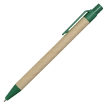 Notes z nadrukiem firmowym, Kraft 90x140/70k gładki z długopisem, zielony/beżowy