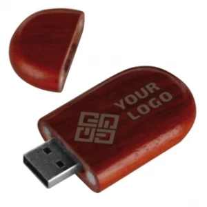Drewniany Pendrive z grawerem, brązowy