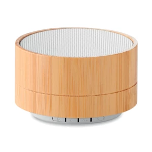 Głośnik bambusowy z grawerem Sound bamboo, biały