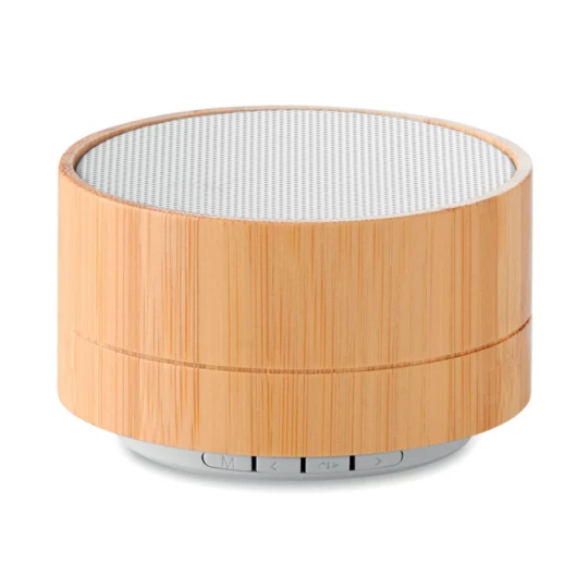 Głośnik bambusowy z grawerem Sound bamboo, biały
