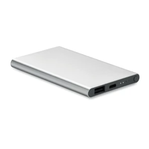 Reklamowy Power Bank 4000 mAh type-C, srebrny