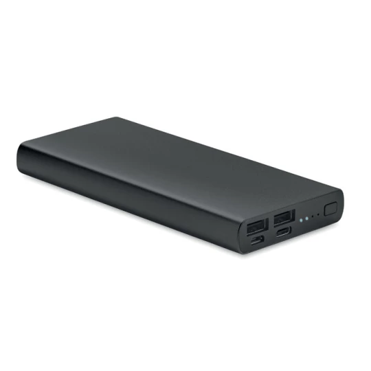 Powerbank z nadrukiem 10000 mAh Powerflat 8 c, czarny