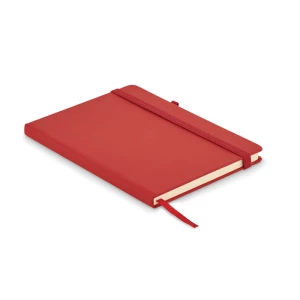 Notes z logo firmy w formacie A5, czerwony