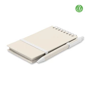 Notesy A6 z kartonu po mleku Mito set, biały