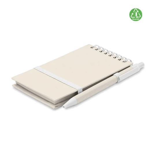Notesy A6 z kartonu po mleku Mito set, biały