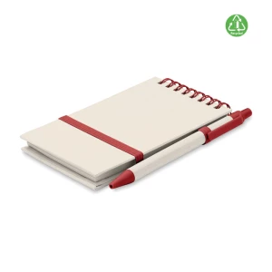 Notesy A6 z kartonu po mleku Mito set, czerwony