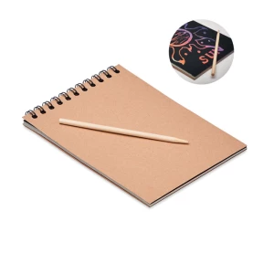 Notes z papierem typu zdrapka Black