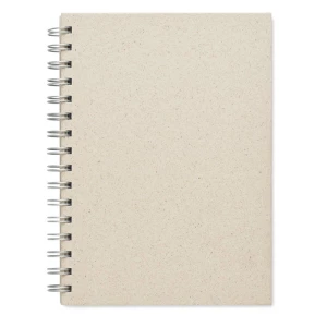 Notes A5 kratkę, papier z trawy Grass book