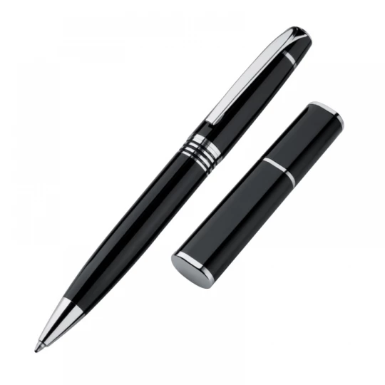 Długopis metalowy w metalowym etui