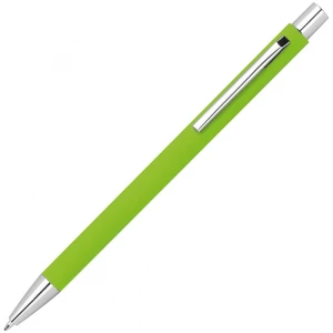 Długopis metalowy jasnozielony, Soft Touch