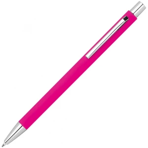 Długopis metalowy różowy, Soft Touch