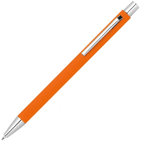Długopis metalowy pomarańczowy, Soft Touch