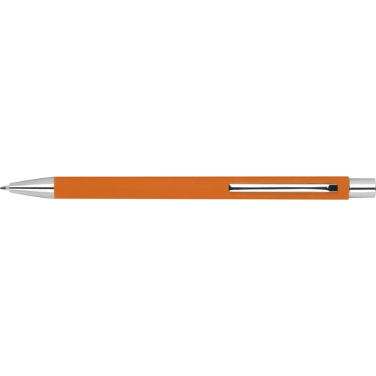 Długopis metalowy pomarańczowy, Soft Touch