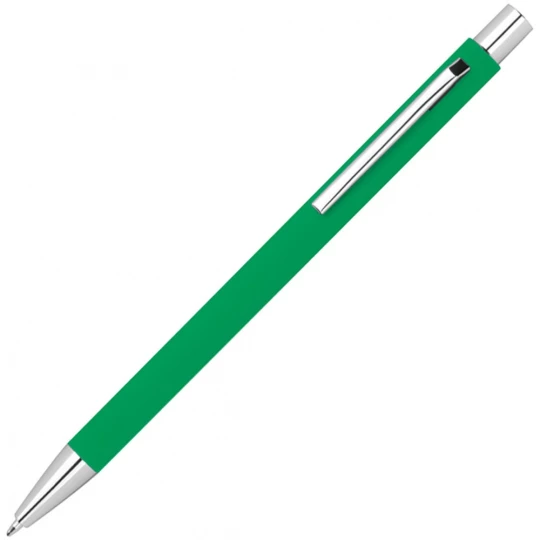 Długopis metalowy zielony, Soft Touch