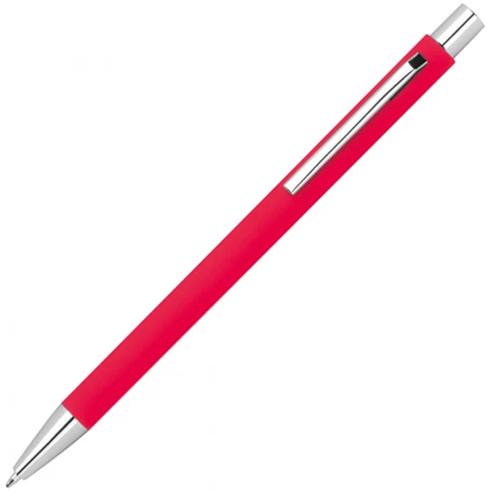 Długopis metalowy czerwony, Soft Touch