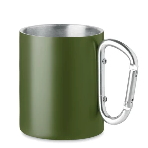 Metalowy dwuścienny kubek300ml Trumba, ciemnozielony