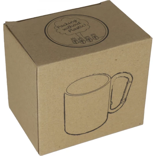 Metalowy kubek z karabińczykiem 180 ml - zielony