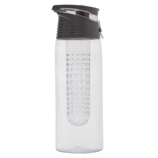 Bidon z Pojemnikiem na Owoce Mint 700 ml, szary/transparentny