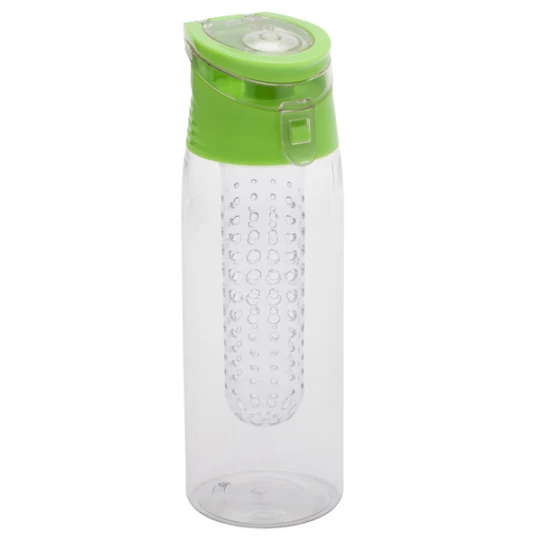 Bidon z Pojemnikiem na Owoce Mint 700 ml, jasnozielony/transparentny