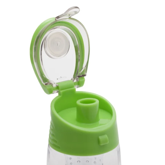 Bidon z Pojemnikiem na Owoce Mint 700 ml, jasnozielony/transparentny