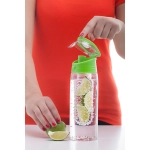 Bidon z Pojemnikiem na Owoce Mint 700 ml, jasnozielony/transparentny