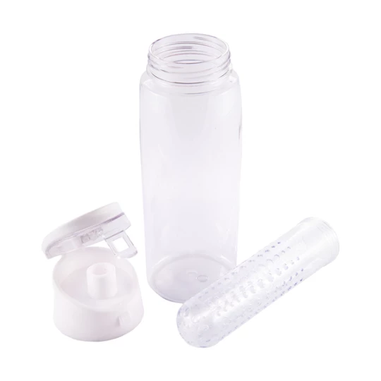Bidon z logo Frutello 700 ml, biały/transparentny