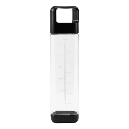 Bidon z Nadrukiem Feelsofine 800 ml, transparentny/czarny
