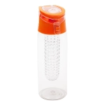 Bidon z logo Frutello 700 ml, pomarańczowy/transparentny