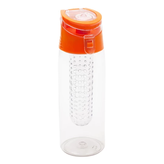 Bidon z logo Frutello 700 ml, pomarańczowy/transparentny