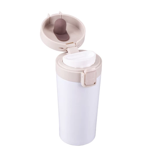 Kubek termiczny Casper z logo, 350 ml, biały
