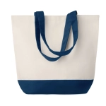 Torba plażowa Kleuren bag, z granatowymi uchwytami