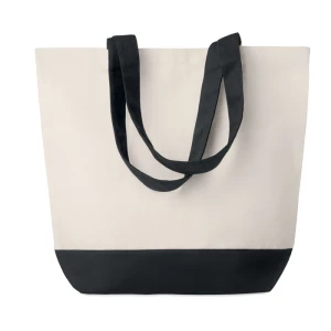 Torba plażowa Kleuren bag, z czarnymi uchwytami