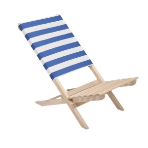 Składane krzesło plażowe Marinero, biało-niebieskie