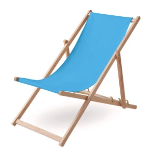 Drewniane krzesło plażowe Honopu, turkusowy