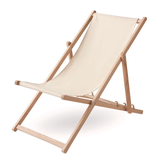 Drewniane krzesło plażowe Honopu, beżowy