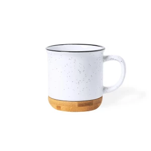 Kubek ceramiczny 330 ml z bambusowym spodem