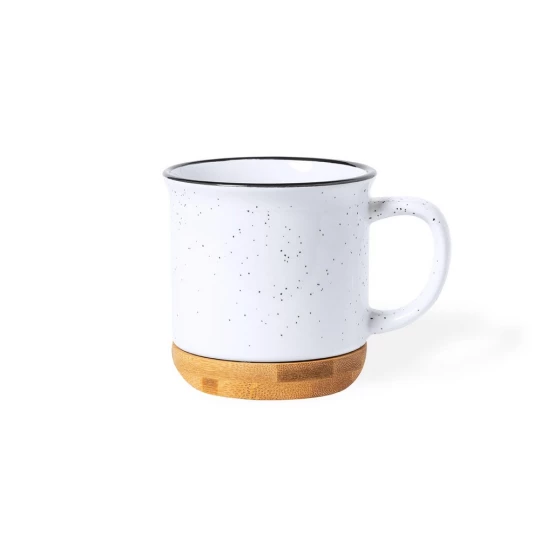 Kubek ceramiczny 330 ml z bambusowym spodem
