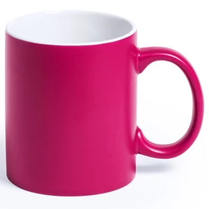 Kolorowy kubek ceramiczny z białym wnętrzem 330 ml