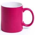 Kolorowy kubek ceramiczny z białym wnętrzem 330 ml