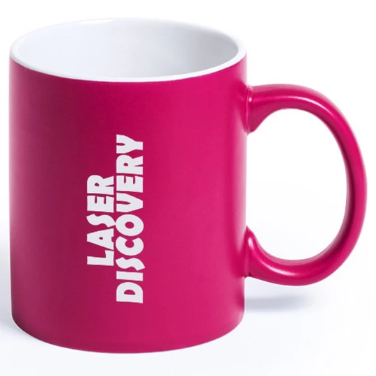 Kolorowy kubek ceramiczny z białym wnętrzem 330 ml