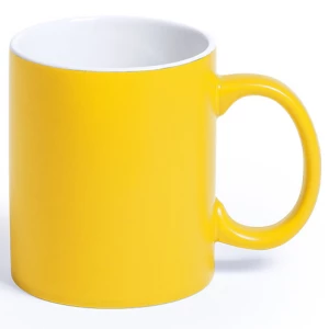 Kolorowy kubek ceramiczny z białym wnętrzem 330 ml