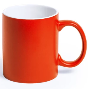 Kolorowy kubek ceramiczny z białym wnętrzem 330 ml