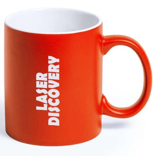 Kolorowy kubek ceramiczny z białym wnętrzem 330 ml