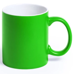 Kolorowy kubek ceramiczny z białym wnętrzem 330 ml