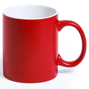 Kolorowy kubek ceramiczny z białym wnętrzem 330 ml
