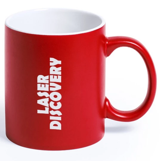 Kolorowy kubek ceramiczny z białym wnętrzem 330 ml